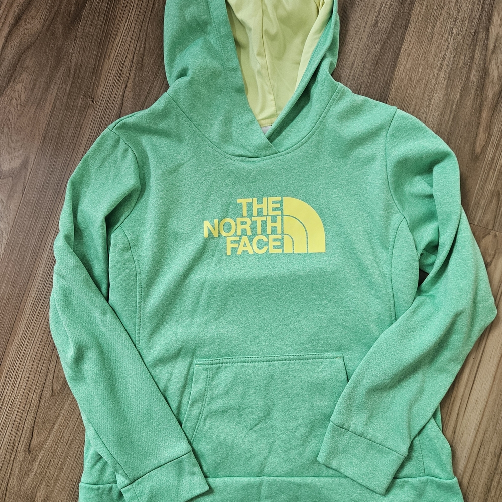 The North Face Green and Yellow Women's Hoodie Size XL